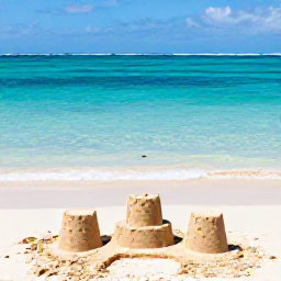 Caribbean Holidays, Dominican Family Holidays, Family building sandcastles and swimming in shallow clear water at a calm Dominican Republic beach