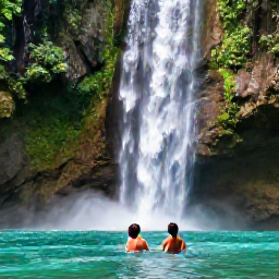 Caribbean Holidays, Dominican Luxury Holidays, Luxury couple exploring a tropical waterfall and coastline in the Dominican Republic, guided excursion through lush green scenery