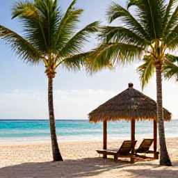 Caribbean Holidays, Dominican Luxury June, Luxury beachfront resort in Punta Cana, Dominican Republic, in warm June sunshine, turquoise sea and palm trees