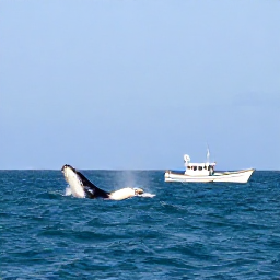 Caribbean Holidays, Dominican Nature Holidays, Humpback whales surfacing near the coast of Saman&aacute; Bay in the Dominican Republic, viewed from a small responsible whale-watching boat