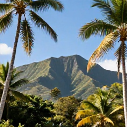 Caribbean Holidays, Dominican Nature Holidays, Lush Dominican Republic rainforest in August, with palm trees, tropical mountains and a clear blue sky