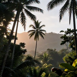 Caribbean Holidays, Dominican Nature Holidays, Lush Dominican Republic rainforest in October, with palm trees, tropical foliage and soft morning light