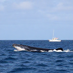 Caribbean Holidays, Dominican Nature March, Humpback whales surfacing near the coast of Saman&aacute; in the Dominican Republic, viewed from a small responsible whale-watching boat