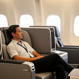 Caribbean Holidays, Dominican Republic Business Class, Business class passenger relaxing in a comfortable airport lounge before a flight to the Dominican Republic
