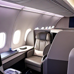 Caribbean Holidays, Dominican Republic Business Class, Spacious business-class cabin with lie-flat seats, soft lighting and attentive service