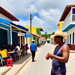 Caribbean Holidays, Dominican Republic Solo Holidays, Friendly solo traveller enjoying a colourful Dominican Republic street with local cafes, music and welcoming people