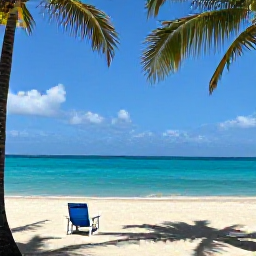 Caribbean Holidays, Dominican Republic Solo Holidays, Solo traveller relaxing on a sunny Dominican Republic beach in April, turquoise sea, palm trees and a comfortable beach chair