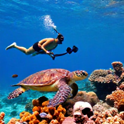 Caribbean Holidays, February Adventures, Travellers snorkelling above a colourful coral reef near the Tobago Cays, sea turtles, tropical fish and clear shallow water