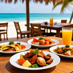 Caribbean Holidays, February All Inclusive, Friendly Caribbean restaurant serving fresh seafood, tropical fruit and colourful local dishes in a relaxed seaside setting