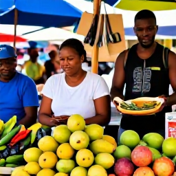 Caribbean Holidays, February Backpacking, Budget traveller exploring Nassau market stalls with fresh fruit, local crafts and friendly Bahamian vendors