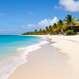Caribbean Holidays, February Barbados, Clear turquoise water, pale sand and palm trees on a peaceful Barbados beach in February