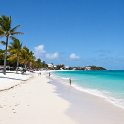Caribbean Holidays, February Beach Holidays, Sunny Saint Barth&eacute;lemy beach with turquoise water, white sand, palm trees and a relaxed February holiday atmosphere