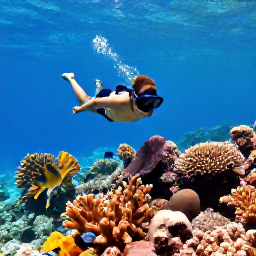 Caribbean Holidays, February Beaches, Snorkeller exploring a colourful coral reef in clear Caribbean water near St John, tropical fish visible below
