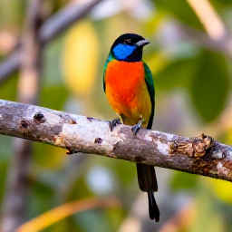 Caribbean Holidays, February Birdwatching, Colourful Caribbean birds resting in tropical woodland on Saint Croix, warm February morning light
