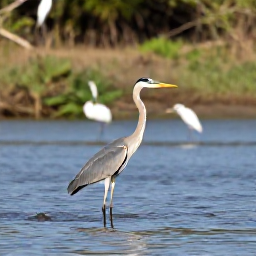 Caribbean Holidays, February Birdwatching, Saint Lucia wetlands and open countryside with a heron, egrets and other waterbirds beside calm water