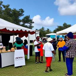 Caribbean Holidays, February Caribbean Holidays, Visitors exploring a lively Caribbean cultural festival with local food stalls, traditional music and welcoming island residents