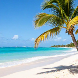 Caribbean Holidays, February Caribbean, Sunny Caribbean beach in February with turquoise water, palm trees and a relaxed atmosphere