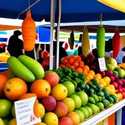 Caribbean Holidays, February Cooking Holidays, Bright outdoor market in Willemstad, Cura&ccedil;ao, with colourful stalls of tropical fruit, vegetables and local spices
