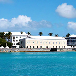 Caribbean Holidays, February Cruises, A couple exploring Bermuda&rsquo;s historic Royal Naval Dockyard, with restored stone buildings, palm trees and bright blue water