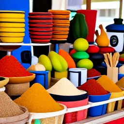 Caribbean Holidays, February Culture Holidays, Traditional Caribbean market in Marigot, Saint Martin, with colourful stalls selling spices, tropical fruit, crafts and local food