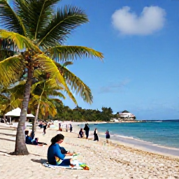 Caribbean Holidays, February Culture, Quiet Saint Barth&eacute;lemy beach with turquoise water, palm trees and visitors enjoying a peaceful February afternoon