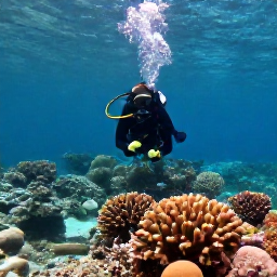 Caribbean Holidays, February Diving, Scuba diver exploring a colourful coral reef in clear turquoise water off Antigua in February