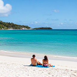 Caribbean Holidays, February Escapes, A couple relaxing on a quiet white-sand beach in the British Virgin Islands, turquoise sea, February sunshine, natural Caribbean scenery