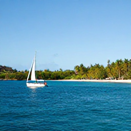 Caribbean Holidays, February Escapes, A couple sailing between the green islands of Saint Vincent and the Grenadines on a clear February day, with calm blue sea and small white-sand beaches