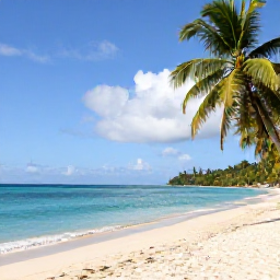 Caribbean Holidays, February Escapes, A quiet adults-only beach on Saint Vincent and the Grenadines in February, with turquoise water, soft sand, palm trees and warm sunshine