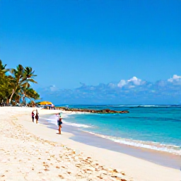 Caribbean Holidays, February Escapes, Sunny Puerto Rican coastline with turquoise sea, golden sand and travellers exploring in February