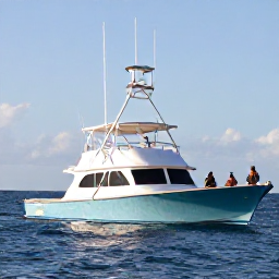 Caribbean Holidays, February Fishing, Anglers enjoying a bright February morning on a modern fishing charter boat off Dominica