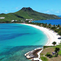 Caribbean Holidays, February Holidays, A bright aerial view of Antigua&rsquo;s turquoise bays, white sand beaches and green hills under a clear February sky