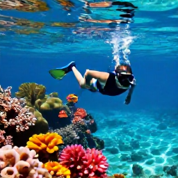 Caribbean Holidays, February Holidays, A snorkeller exploring clear Caribbean water beside a colourful reef near Saint John in the United States Virgin Islands