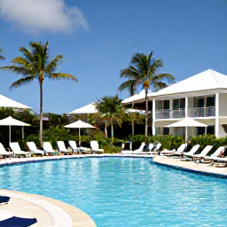 Caribbean Holidays, February Holidays, A welcoming all-inclusive resort in Saint Thomas, United States Virgin Islands, with a swimming pool, palm trees and guests relaxing in the February sunshine