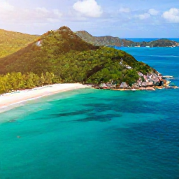 Caribbean Holidays, February Holidays, Aerial view of turquoise Caribbean water, green British Virgin Islands and a peaceful white sand beach in warm February sunshine