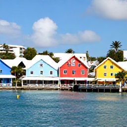 Caribbean Holidays, February Holidays, Colourful waterfront buildings and restaurants in Marigot, Saint Martin, with harbour views and Caribbean sunshine