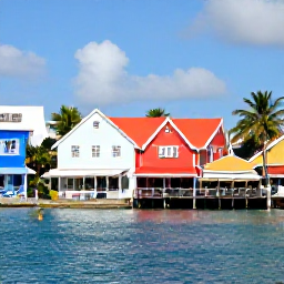 Caribbean Holidays, February Holidays, Colourful waterfront in Philipsburg, Sint Maarten, with duty-free shops, caf&eacute;s and cruise harbour views in bright sunshine