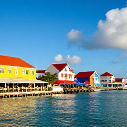 Caribbean Holidays, February Holidays, Colourful waterfront in Philipsburg, Sint Maarten, with shops, caf&eacute;s, cruise harbour and Caribbean sunshine