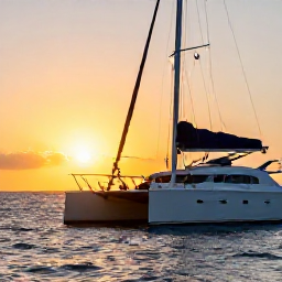 Caribbean Holidays, February Holidays, Couple enjoying a sunset excursion on a catamaran off the Dominican Republic coast