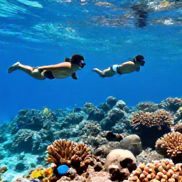 Caribbean Holidays, February Holidays, Snorkellers swimming above a clear coral reef near Cura&ccedil;ao, with tropical fish and sunlit turquoise water