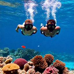 Caribbean Holidays, February Honeymoons, A couple snorkelling above colourful coral and tropical fish in clear Caribbean water near the Grenadines
