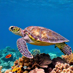 Caribbean Holidays, February Hotspots, An underwater photograph of a green sea turtle swimming above coral and clear blue water near Providenciales, Turks and Caicos Islands
