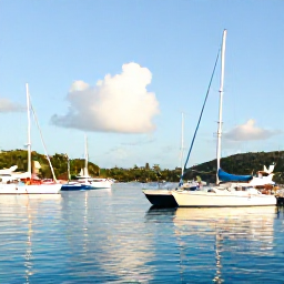 Caribbean Holidays, February Instagram Spots, Sunny February morning at Gustavia harbour in Saint Barth&eacute;lemy, colourful boats, elegant yachts, blue Caribbean water and bright island light