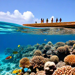 Caribbean Holidays, February Luxury Holidays, Visitors snorkelling above a colourful coral reef in clear Cura&ccedil;ao water, with tropical fish and bright sunshine