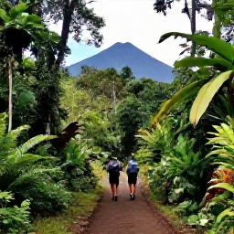 Caribbean Holidays, February Nature Holidays, A hiking trail through Saint Vincent rainforest leading towards La Soufri&egrave;re volcano, with hikers surrounded by tropical vegetation