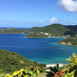 Caribbean Holidays, February Nature Holidays, A scenic coastal viewpoint overlooking green Caribbean islands and deep blue sea from St Thomas, U.S. Virgin Islands