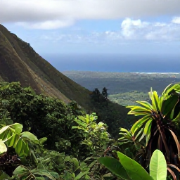 Caribbean Holidays, February Nature Holidays, Guided rainforest hike on Mount Liamuiga, showing dense green vegetation, volcanic slopes and distant Caribbean views