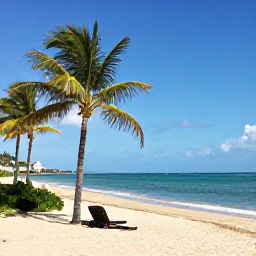 Caribbean Holidays, February Puerto Rico, Sunny beach at an all-inclusive resort in Puerto Rico during February, with palm trees, calm turquoise water and comfortable winter sunshine