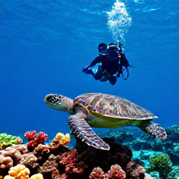 Caribbean Holidays, February Scuba Diving, Colourful Caribbean coral reef with sea turtles, parrotfish and clear blue water in the US Virgin Islands