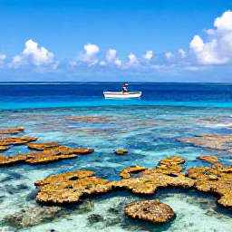Caribbean Holidays, February Solo Holidays, Small boat carrying a solo traveller past bright coral reefs and calm blue water near Providenciales in the Turks and Caicos Islands